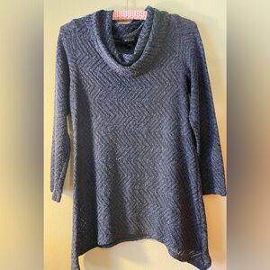 Women's Cowl Neck Sweater - Navy